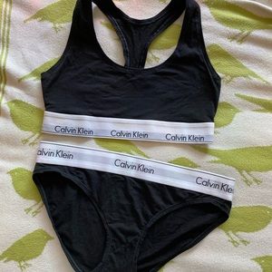 Iconic Calvin Klein bra underwear lounge set